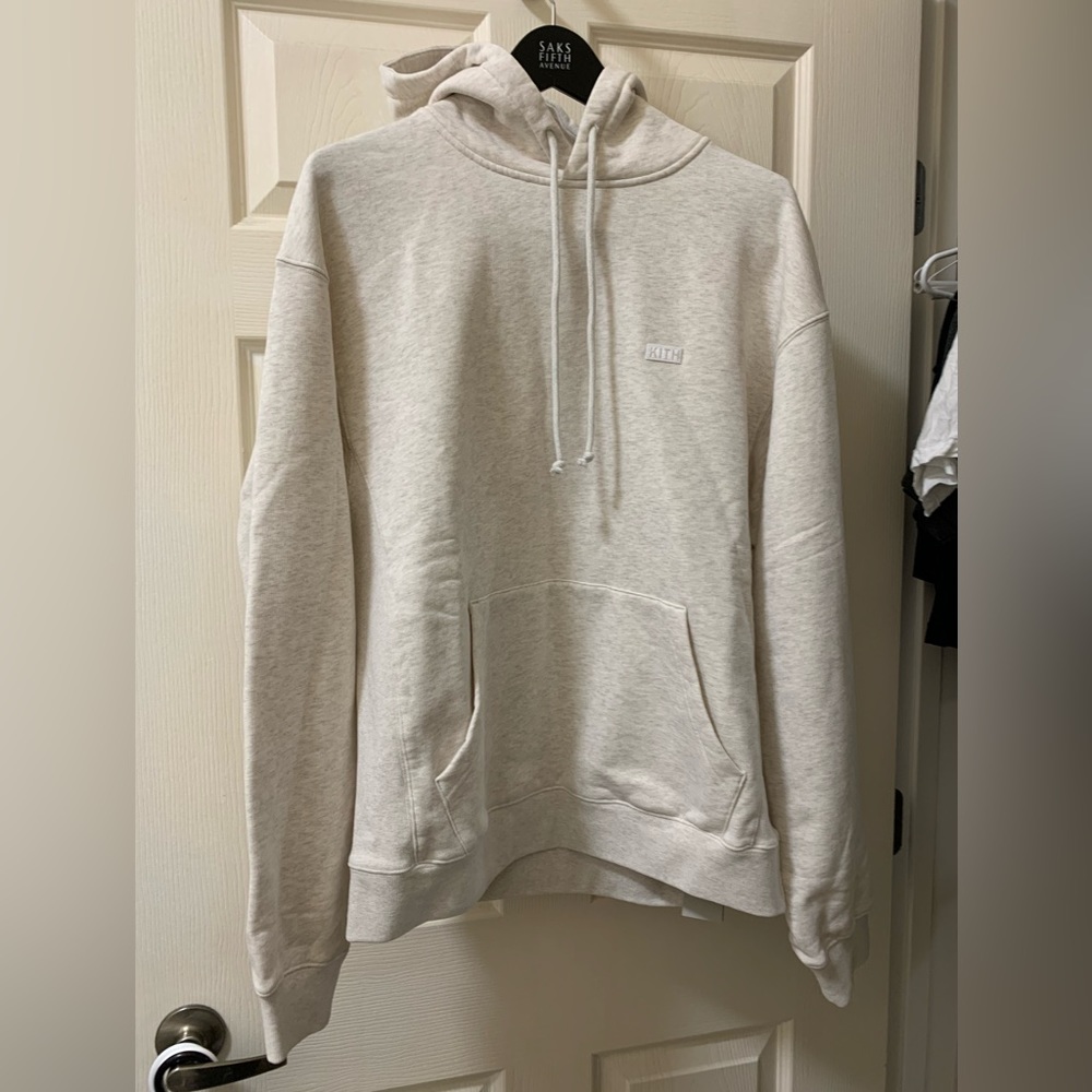 Kith William lll hoodie, Heather oatmeal size medium